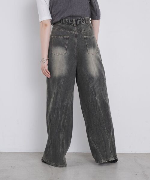 kivi（キヴィ）の「asymmetry denimpants（その他パンツ・レディース・ブルー/ブラック・MEDIUM/LARGE）」の11枚目の写真