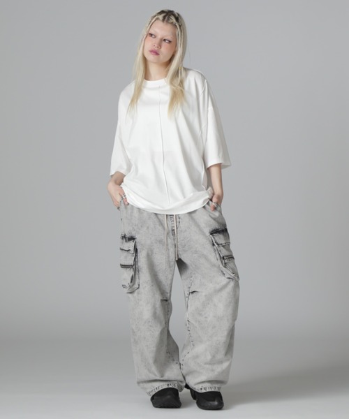 DANKE SCHON(ダンケシェーン)の「DankeSchon/ダンケシェーン/SEAM CUT SST(Tシャツ/カットソー・レディース・ブラック/ホワイト・M/L)」の5枚目の写真