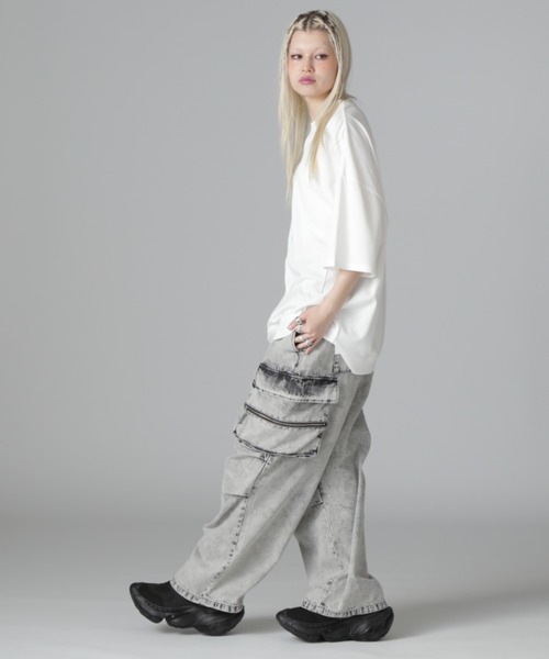 DANKE SCHON(ダンケシェーン)の「DankeSchon/ダンケシェーン/SEAM CUT SST(Tシャツ/カットソー・レディース・ブラック/ホワイト・M/L)」の6枚目の写真