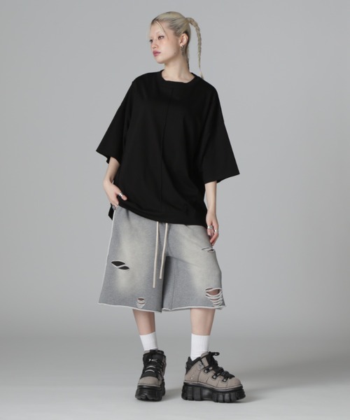 DANKE SCHON(ダンケシェーン)の「DankeSchon/ダンケシェーン/SEAM CUT SST(Tシャツ/カットソー・レディース・ブラック/ホワイト・M/L)」の11枚目の写真