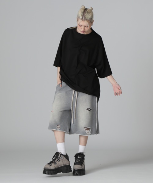 DANKE SCHON(ダンケシェーン)の「DankeSchon/ダンケシェーン/SEAM CUT SST(Tシャツ/カットソー・レディース・ブラック/ホワイト・M/L)」の12枚目の写真