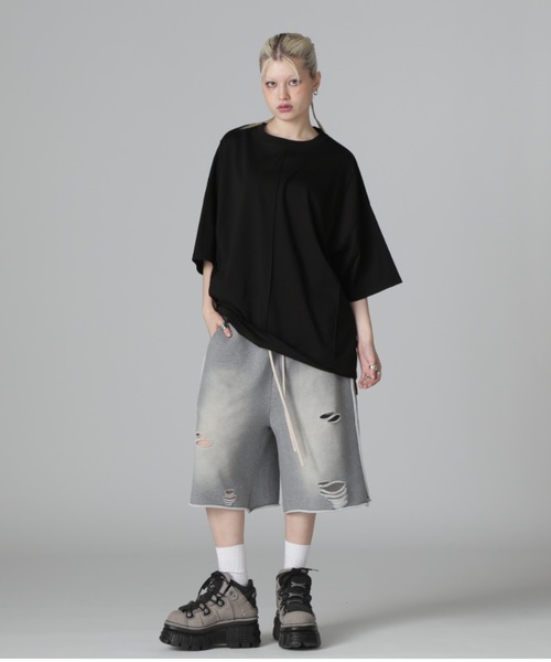 DANKE SCHON(ダンケシェーン)の「DankeSchon/ダンケシェーン/SEAM CUT SST(Tシャツ/カットソー・レディース・ブラック/ホワイト・M/L)」の13枚目の写真