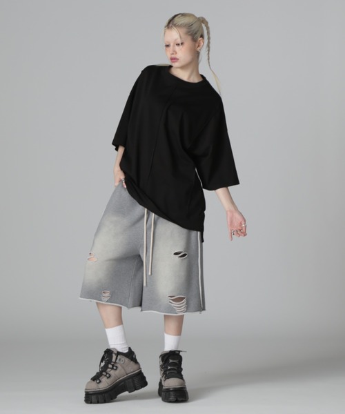 DANKE SCHON(ダンケシェーン)の「DankeSchon/ダンケシェーン/SEAM CUT SST(Tシャツ/カットソー・レディース・ブラック/ホワイト・M/L)」の14枚目の写真