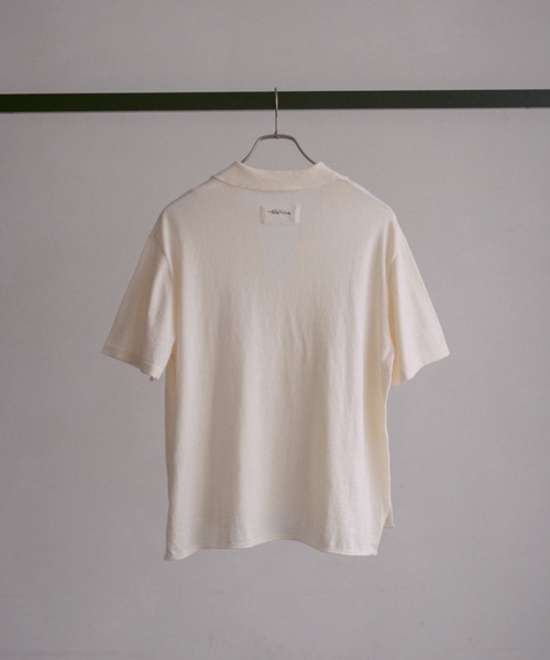 INTER FACTORY(インターファクトリー)の「2/9号室(かおこ&ひろと) - Cotton skipper knit / コットンスキッパーニット made in INTER FACTORY(ニット/セーター・メンズ・チャコールグレー/アイボリー・MEDIUM/LARGE)」の4枚目の写真