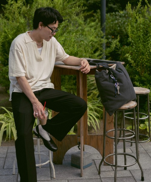 INTER FACTORY(インターファクトリー)の「2/9号室(かおこ&ひろと) - Cotton skipper knit / コットンスキッパーニット made in INTER FACTORY(ニット/セーター・メンズ・チャコールグレー/アイボリー・MEDIUM/LARGE)」の14枚目の写真