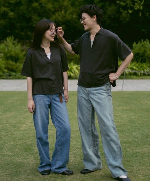 INTER FACTORY(インターファクトリー)の「2/9号室(かおこ&ひろと) - Cotton skipper knit / コットンスキッパーニット made in INTER FACTORY(ニット/セーター・メンズ・チャコールグレー/アイボリー・MEDIUM/LARGE)」の22枚目の写真