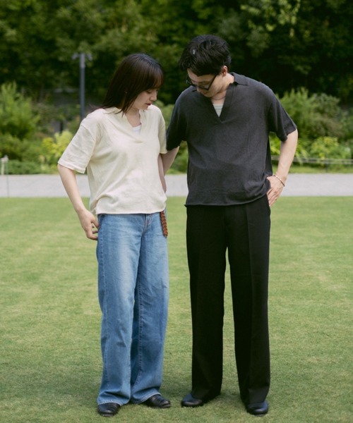 INTER FACTORY(インターファクトリー)の「2/9号室(かおこ&ひろと) - Cotton skipper knit / コットンスキッパーニット made in INTER FACTORY(ニット/セーター・メンズ・チャコールグレー/アイボリー・MEDIUM/LARGE)」の19枚目の写真