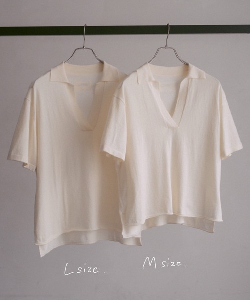 INTER FACTORY(インターファクトリー)の「2/9号室(かおこ&ひろと) - Cotton skipper knit / コットンスキッパーニット made in INTER FACTORY(ニット/セーター・メンズ・チャコールグレー/アイボリー・MEDIUM/LARGE)」の11枚目の写真