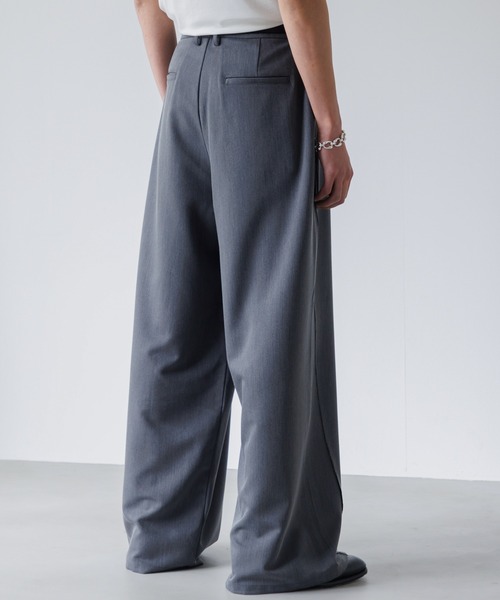 SINSS(シンス)の「Fringe tuck wide straight slacks / フリンジタックワイドストレートスラックス(スラックス・メンズ・グレー/ブラック・LARGE/MEDIUM/SMALL/X-SMALL)」の11枚目の写真