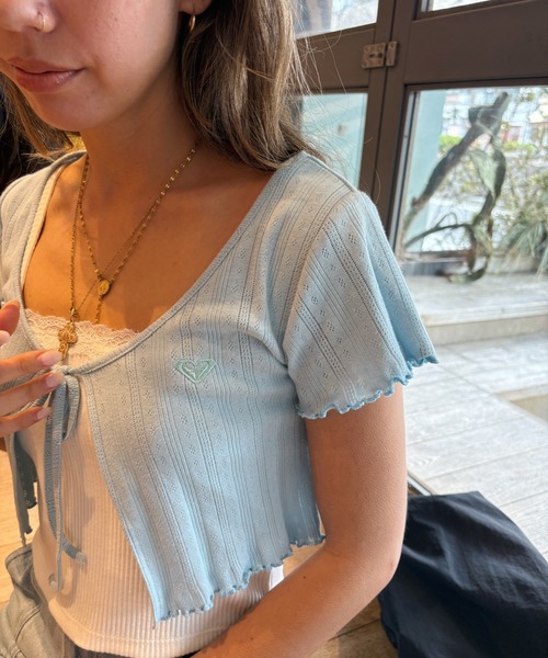 ROXY(ロキシー)の「FEELING/ロキシーショート丈(短丈)キャミソール・カーディガンセット(Tシャツ/カットソー・レディース・ブルー/グリーン/マルチ・LARGE/SMALL/MEDIUM)」の21枚目の写真