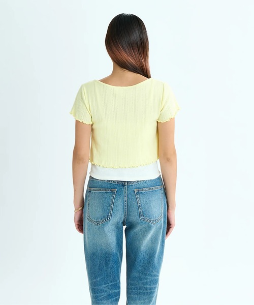 tシャツ FEELING/ロキシーショート丈(短丈)キャミソール・カーディガンセット レディース セール】FEELING/ロキシーショート丈(短丈)キャミソール