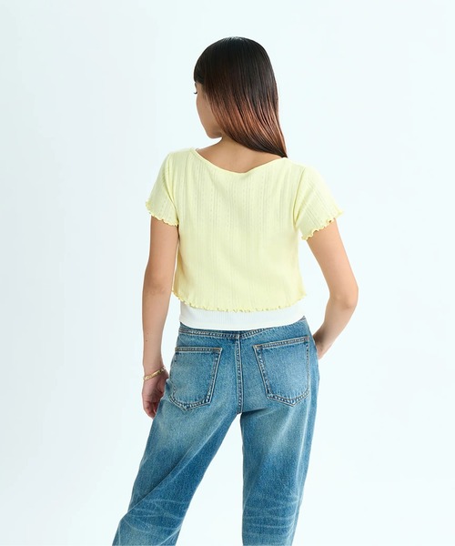 ROXY(ロキシー)の「FEELING/ロキシーショート丈(短丈)キャミソール・カーディガンセット(Tシャツ/カットソー・レディース・ブルー/グリーン/マルチ・LARGE/SMALL/MEDIUM)」の12枚目の写真