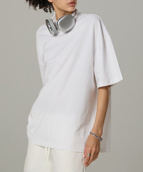 SBG(エスビー)の「SBG オーバーサイズ ベーシックTシャツ(Tシャツ/カットソー・メンズ・ダークグレー/ブラック/ホワイト/ライトグレー・MEDIUM/LARGE/X-LARGE)」の2枚目の写真