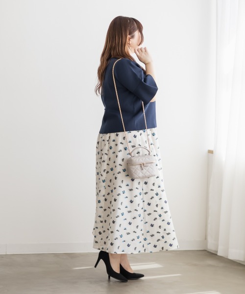 CLETTE（クレット）の「マルチボタンニットカーディガン（ニット/セーター・レディース・ネイビー/ミント/ピンク・4L/3L/LL）」の15枚目の写真