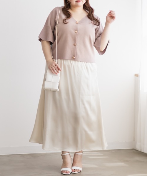 CLETTE（クレット）の「マルチボタンニットカーディガン（ニット/セーター・レディース・ネイビー/ミント/ピンク・4L/3L/LL）」の13枚目の写真