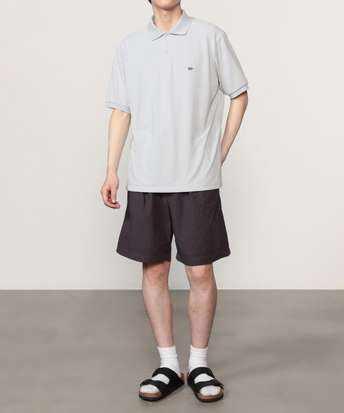 SCYE BASICS（サイベーシックス）の「SCYE BASICS | 〈別注〉ポリエステル鹿の子 ポロシャツ MEN（ポロシャツ・メンズ・ブラック/ネイビー/ピンク/ライトグレー・38/40）」の13枚目の写真