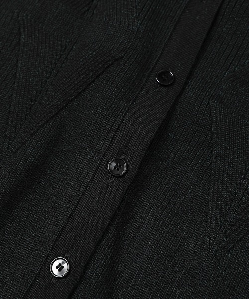 TAN(タン)の「SMOOTH TENCEL WOOL KNIT DIA PATTERN SHIRTS(シャツ/ブラウス・レディース・ブラック/グレー・FREE)」の5枚目の写真