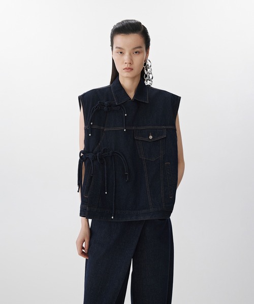H BEAUTY&YOUTH > HEAVY DENIM VEST