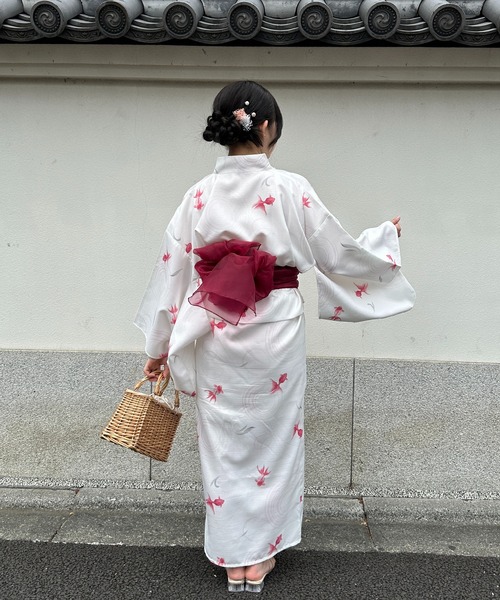 apres jour（アプレジュール）の「【7色展開】アソート柄浴衣セット（浴衣・レディース・レッド系その他/ピンク系その他/パープル系その他/ブルー系その他/ネイビー/イエロー系その他/オレンジ系その他・フリー）」の18枚目の写真