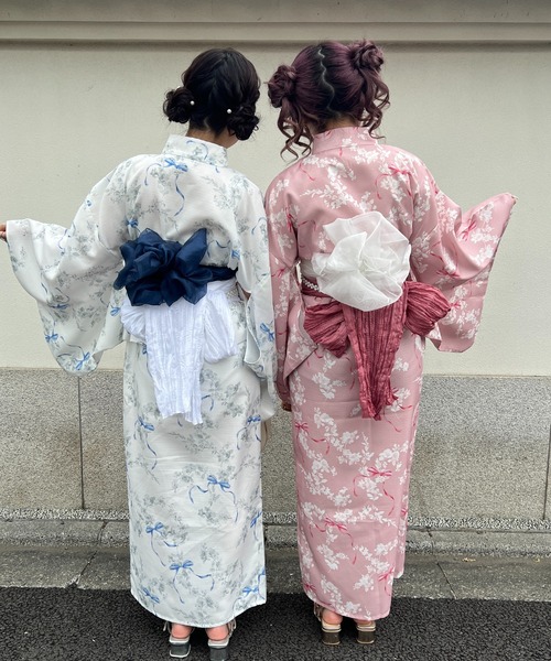 apres jour 【7色展開】アソート柄浴衣セット ネイビー 7色展開】アソート柄浴衣セット（浴衣）｜apres jour（アプレ