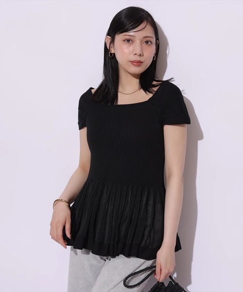 Mystrada（マイストラーダ）の「シアーペプラムニット（ニット