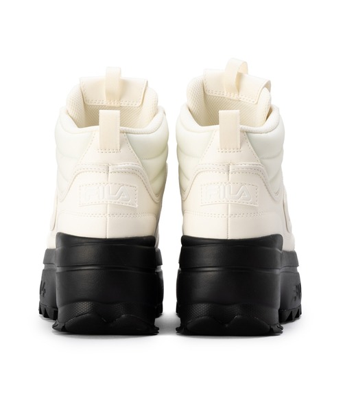 FILA(フィラ)の「DISRUPTOR II WEDGE MID(スニーカー・レディース・ホワイト×ブラック・24.0cm/23.5cm/23.0cm/22.5cm/26.0cm/25.5cm/25.0cm/24.5cm/22.0cm/27.0cm)」の4枚目の写真