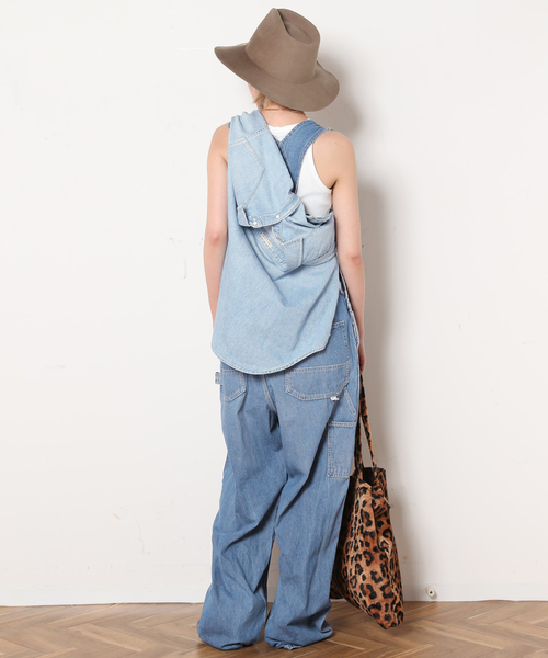AP STUDIO(エーピーストゥディオ)の「【UNION HERCULES MADE/ユニオンヘラクレス メイド】 OVERALL(サロペット/オーバーオール・レディース・ブルー・FREE)」の10枚目の写真