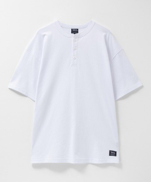 SURPLUS（サープラス）の「SURPLUS ヘンリーネックTシャツ（Tシャツ/カットソー・メンズ・ホワイト/ブラック・M/L/XL）」の7枚目の写真