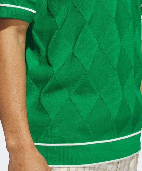 セール】オリジナルスゴルフ アーガイルニット 半袖ポロ【adidas Golf