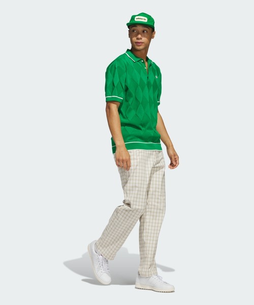 adidas(アディダス)の「オリジナルスゴルフ アーガイルニット 半袖ポロ【adidas Golf/アディダスゴルフ】(ポロシャツ・メンズ・ネイビー/グリーン・XX-LARGE/LARGE/MEDIUM/SMALL/X-LARGE)」の5枚目の写真