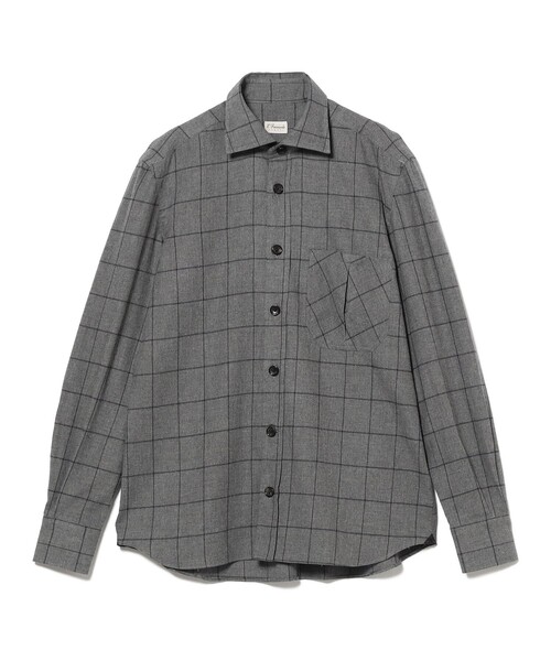 BEAMS F（ビームスエフ）の「ERRICO FORMICOLA / GIANNI ウインドウペーン バックプリーツ シャツ（シャツ/ブラウス・メンズ・グレー・37/39/38/40/41/42）」の2枚目の写真