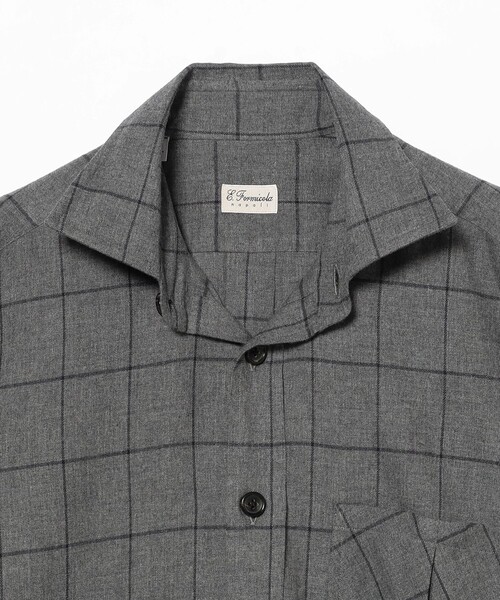 BEAMS F（ビームスエフ）の「ERRICO FORMICOLA / GIANNI ウインドウペーン バックプリーツ シャツ（シャツ/ブラウス・メンズ・グレー・37/39/38/40/41/42）」の3枚目の写真