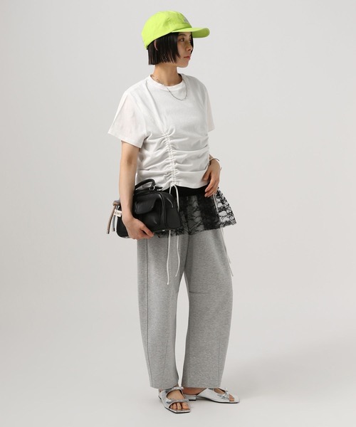 BAYFLOW（ベイフロー）の「レースヘムノースリーブプルオーバー（Tシャツ/カットソー・レディース・オフホワイト/ブラック・FREE）」の8枚目の写真