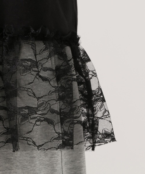 BAYFLOW（ベイフロー）の「レースヘムノースリーブプルオーバー（Tシャツ/カットソー・レディース・オフホワイト/ブラック・FREE）」の16枚目の写真