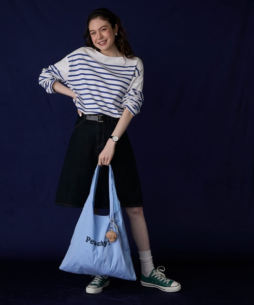 BONLECILL Marche(ボンルシールマルシェ)の「【BONLECILL Marche】カラフル配色ロゴマルシェバッグ/トートバッグ(トートバッグ・レディース・イエロー/ピンク/ブルー・FREE)」の7枚目の写真