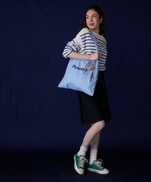 BONLECILL Marche(ボンルシールマルシェ)の「【BONLECILL Marche】カラフル配色ロゴマルシェバッグ/トートバッグ(トートバッグ・レディース・イエロー/ピンク/ブルー・FREE)」の8枚目の写真