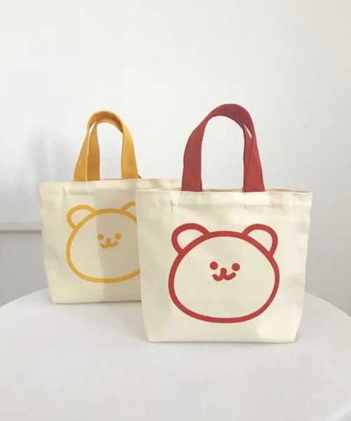 VIBGYOR(ヴィブジョー)の「urbanfemine./くまミニキャンバスバッグ U7306(トートバッグ・レディース・ブラウン/イエロー/ブルー/レッド・FREE)」の8枚目の写真