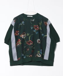 H.A.K | キュプラモダールカルゼステップフラワープリント+ソフト天竺ドルマンカットソー(Tシャツ/カットソー)