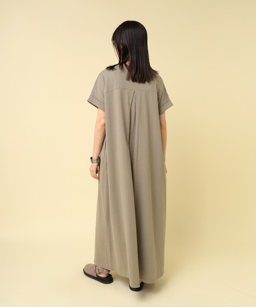 RNA-N（アールエヌエーエヌ）の「D1675 ナチュラルコットンカットソーワンピース（ワンピース・レディース・ブラック/オリーブ/ブラウン・SMALL/MEDIUM）」の11枚目の写真