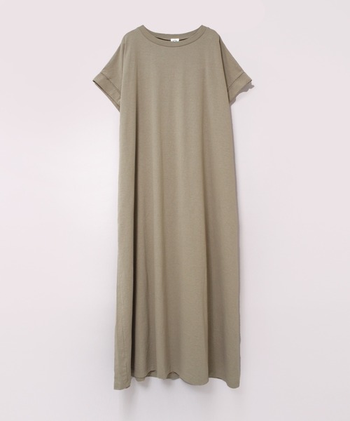 RNA-N（アールエヌエーエヌ）の「D1675 ナチュラルコットンカットソーワンピース（ワンピース・レディース・ブラック/オリーブ/ブラウン・SMALL/MEDIUM）」の12枚目の写真