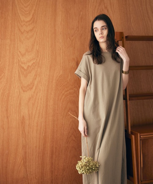 RNA-N（アールエヌエーエヌ）の「D1675 ナチュラルコットンカットソーワンピース（ワンピース・レディース・ブラック/オリーブ/ブラウン・SMALL/MEDIUM）」の20枚目の写真