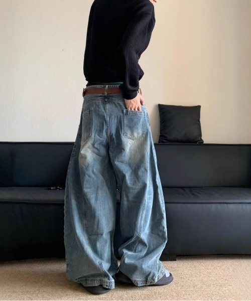 REBALANCE(リバランス)の「スーパーワイドデニム(デニムパンツ・メンズ・A・X-LARGE/LARGE/MEDIUM)」の4枚目の写真