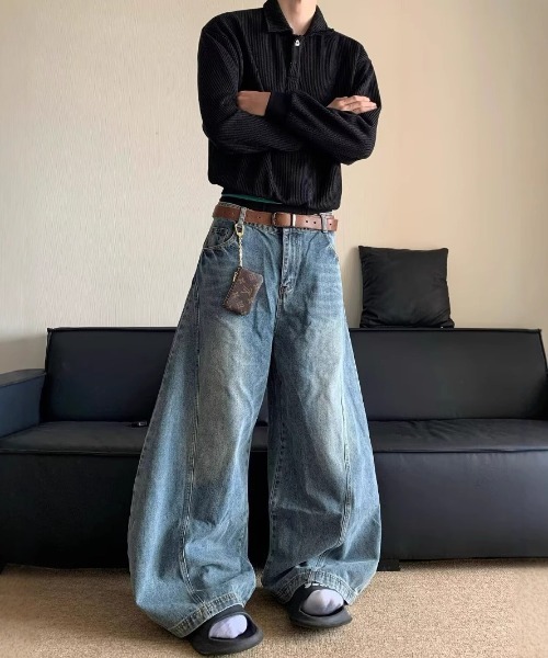 REBALANCE(リバランス)の「スーパーワイドデニム(デニムパンツ・メンズ・A・X-LARGE/LARGE/MEDIUM)」の5枚目の写真