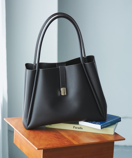 ROPE' PICNIC（ロペピクニック）の「【A4対応】3層フロントベルトデザイントートバッグ（トートバッグ・レディース・ライトグレー/ブラック/オフホワイト・FREE）」の20枚目の写真