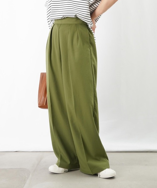 LUCA/LADY LUCK LUCA（ルカ/レディラックルカ）の「LC/LLL 2タックパンツ/タックワイドパンツ（その他パンツ・レディース・アイボリー/カーキ/チャコールグレー・36/38）」の10枚目の写真