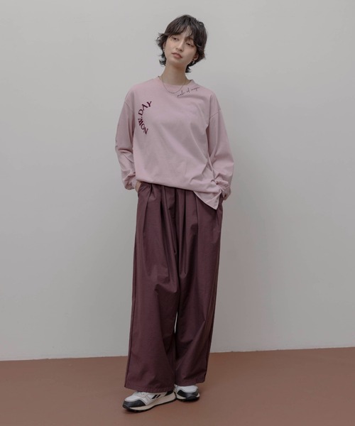フロッキー＆エンブロスリットロンT（Tシャツ/カットソー