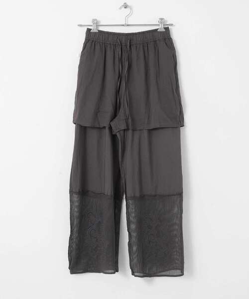 SENSE OF PLACE by URBAN RESEARCH（センスオブプレイスバイアーバンリサーチ）の「インドシシュウメッシュイージーパンツ（その他パンツ・レディース・アイボリー/ブルー/チャコールグレー・ONE）」の18枚目の写真