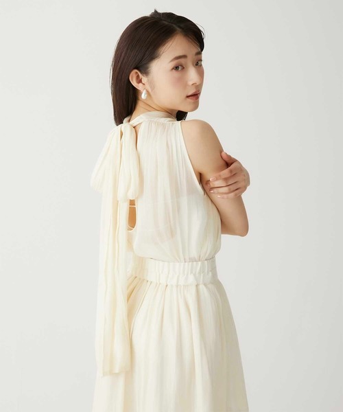 ブラウス シャツ 「Luan」SHINY RIBBON BLOUSE/シャイニーリボンブラウス レディース セール】【Luan】SHINY RIBBON BLOUSE/シャイニーリボンブラウス