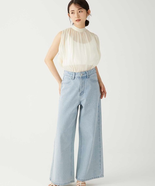 ブラウス シャツ 「Luan」SHINY RIBBON BLOUSE/シャイニーリボンブラウス レディース Luan（ルアン）の「【Luan】SHINY RIBBON BLOUSE/シャイニー