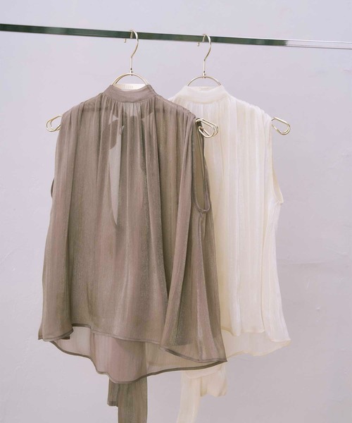 セール】【Luan】SHINY RIBBON BLOUSE/シャイニーリボンブラウス